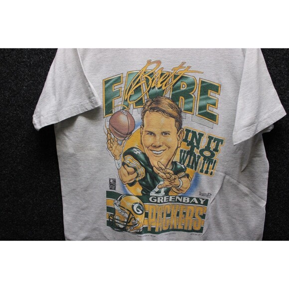 Vintage Xplosion Shirt 1995 Brett Favre Caricature In It To Win It XL Packers - Picture 2 of 8